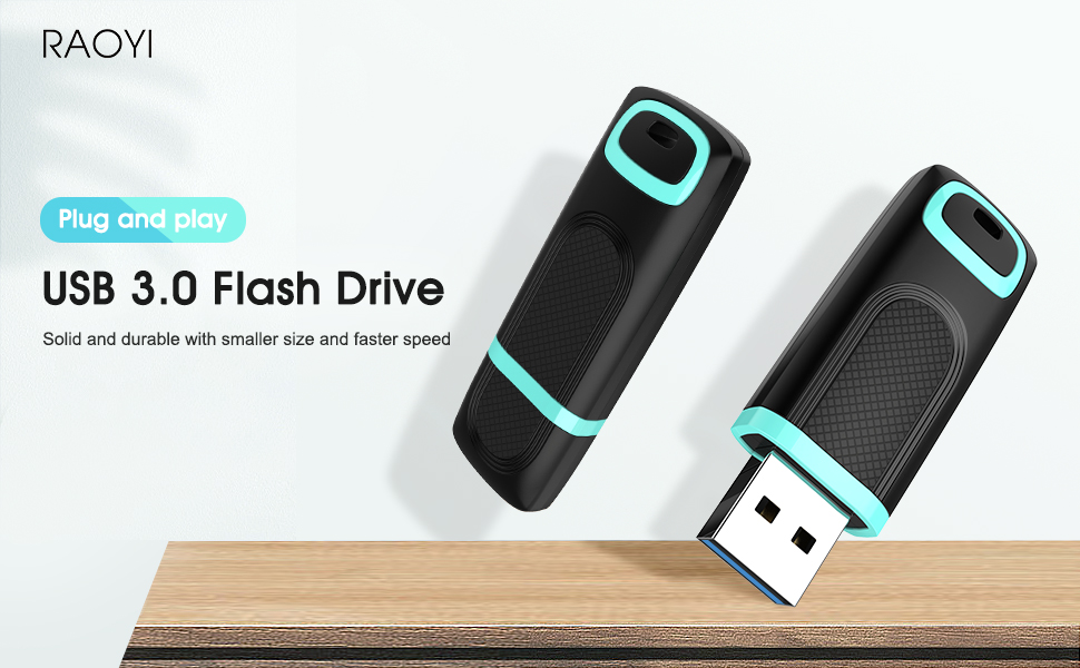 RAOYI 128GB USB Stick USB 3.0 Flash Drive Up to 80MB/s Read Thumb Drive