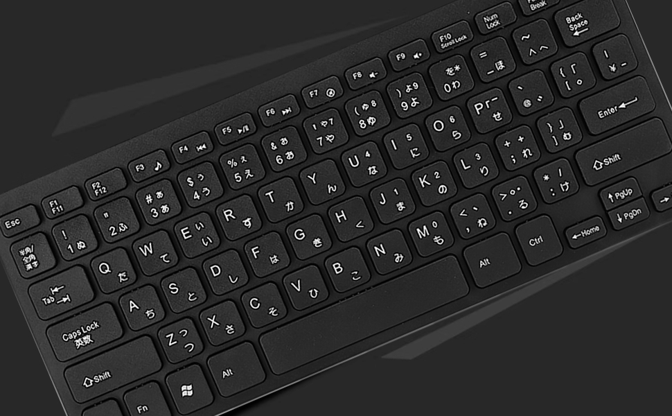 Bilingual Japanese English Keyboard, USB Wired Mini Keyboard