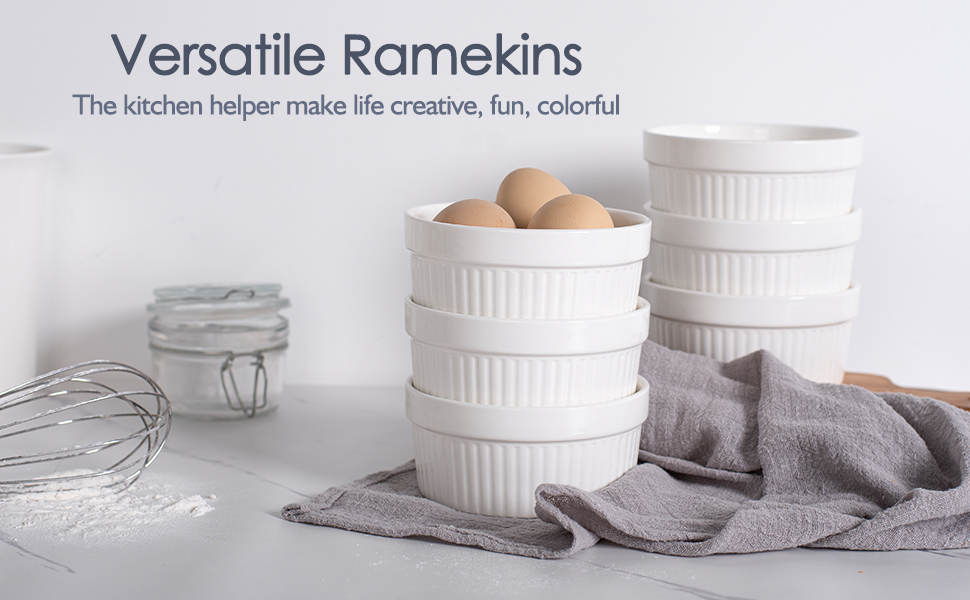 Delling 12 Oz Ramekins Creme Brulee Ramekins Oven Safe
