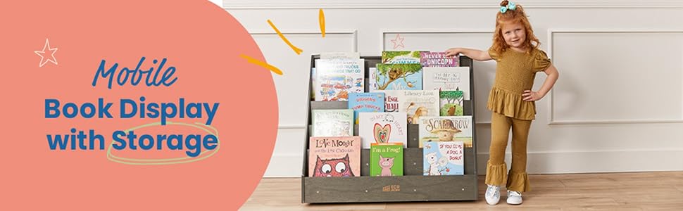 かわうそ　ECR 4KIDS片面ブックディスプレイラック Amazon.com: ECR4Kids Streamline Single-Sided Book Display
