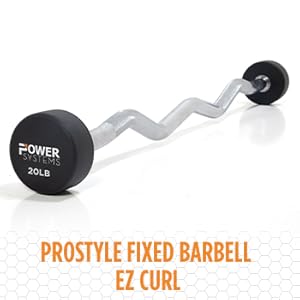 power systems curl ez barbell bar