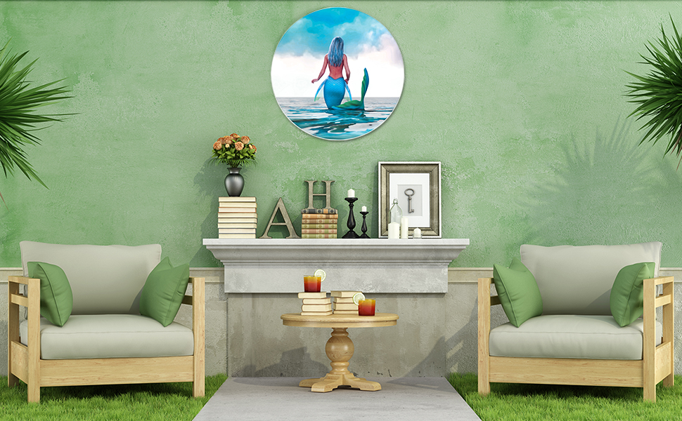 NEXT INNOVATIONS Metal Wall Art Abstract Swirl Round