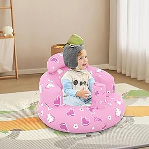Enhanced Comfort: Help protect your kids' spine and promote sitting with this inflatable kids chair.