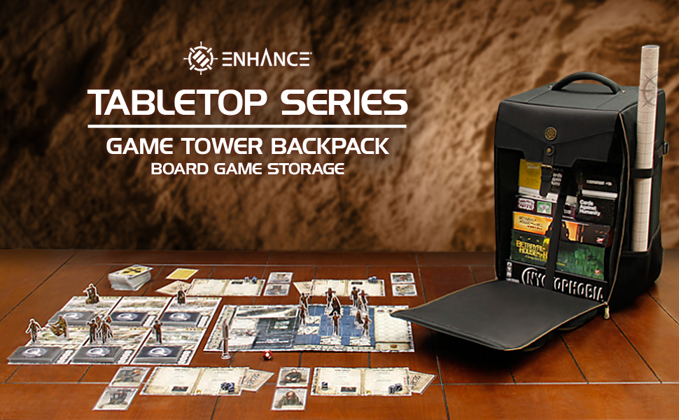 ENHANCE Sac à Dos Jeux de Société avec Sangles d