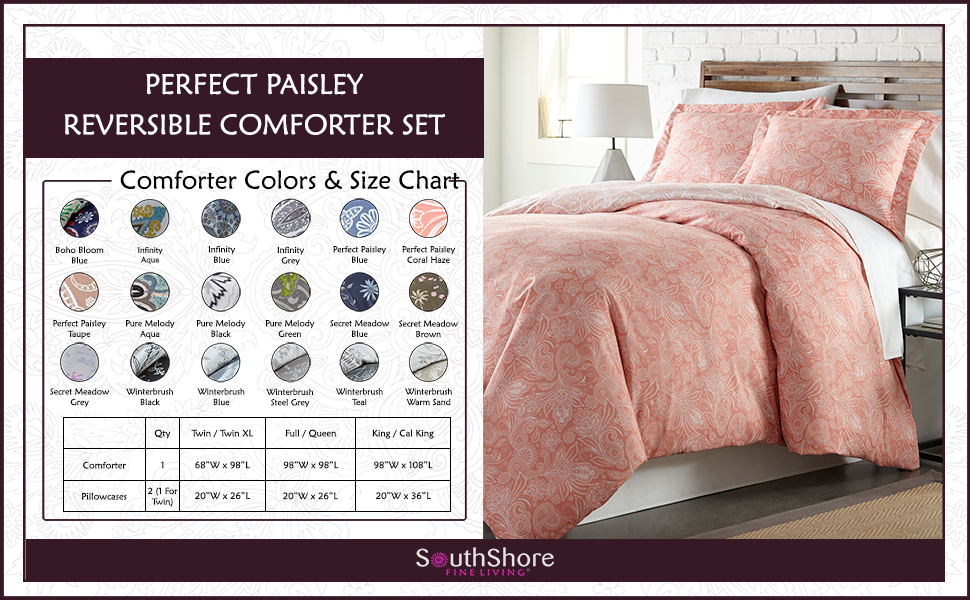 Amazon Com Southshore Fine Linens Perfect Paisley Collection