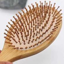 FlaChic ヘアブラシ くし ヘアケア 高級 竹製櫛 パドルブラシ 頭皮マッサージ 静電気防止 薄毛改善