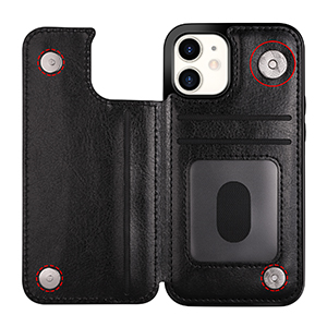 Coolden for iPhone 11 Case Shockproof Case for iPhone 11 Wallet Case Cover with Card Holder Slot Flip Folio Soft PU Leather Magnetic Closure Protective Case Cover for iPhone 11 6.1 inch (Black) 15 precise cutout
