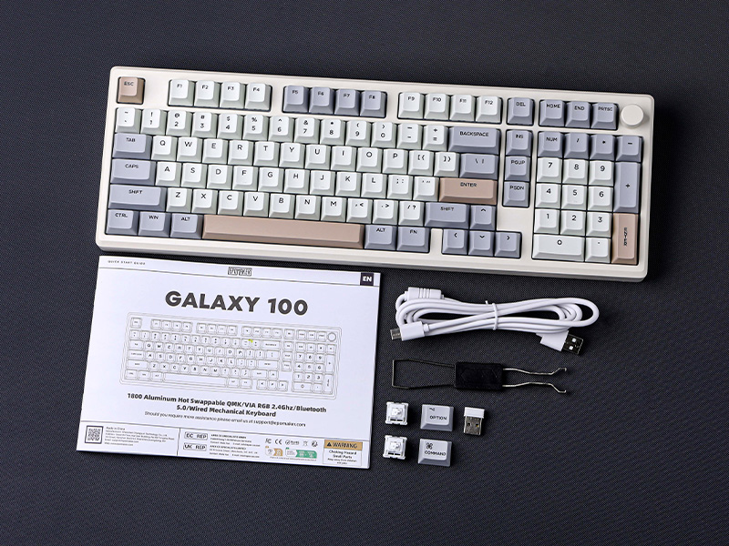 Epomaker Galaxy100 ホワイト(wisteria) Epomaker Galaxy100 QMK/VIA – epomaker