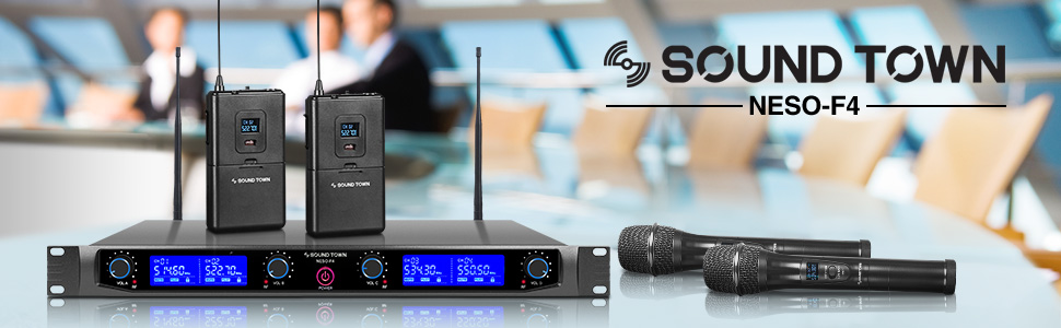 NESO-F4 Series NESO Series 4 Channels Professional UHF Rack Mountable Wireless Microphone System