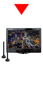 Amazon カーテレビ カーtv フルセグ 10 1インチ Hdmi 2チューナー スタンド付 車載テレビ ポータブルテレビ Tv101b ワンセグ 地デジチューナー 車 バイク