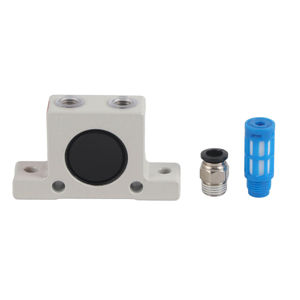 Pneumatic Air Vibrator, Ball Type Industrial Turbine Vibrator with Muffler, Aluminum Alloy Air Vibrator for Foundry Hopper Conveyor Silo, Adjustable Vibration Force and Frequency