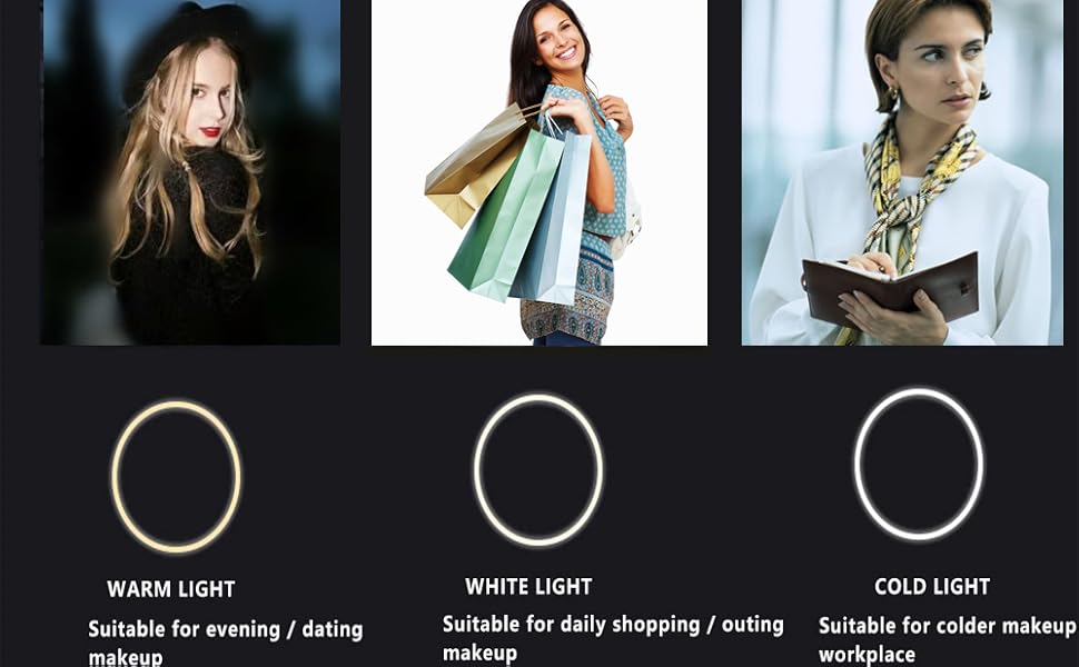 Cavoli Wall Mounted Makeup Mirror with LED Lighted 10x