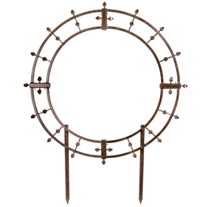 H Potter Garden Trellis Wrought Iron Round Metal Weather Resistant Yard Art