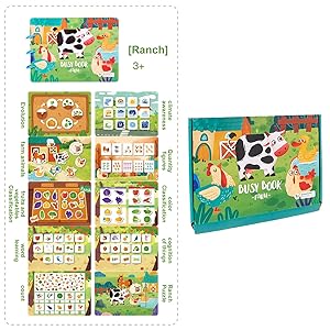 テーマ 遊びの本 0〜3歳 Amazon | モンテッソーリビジーブック | 幼児活動本知育玩具 - 3