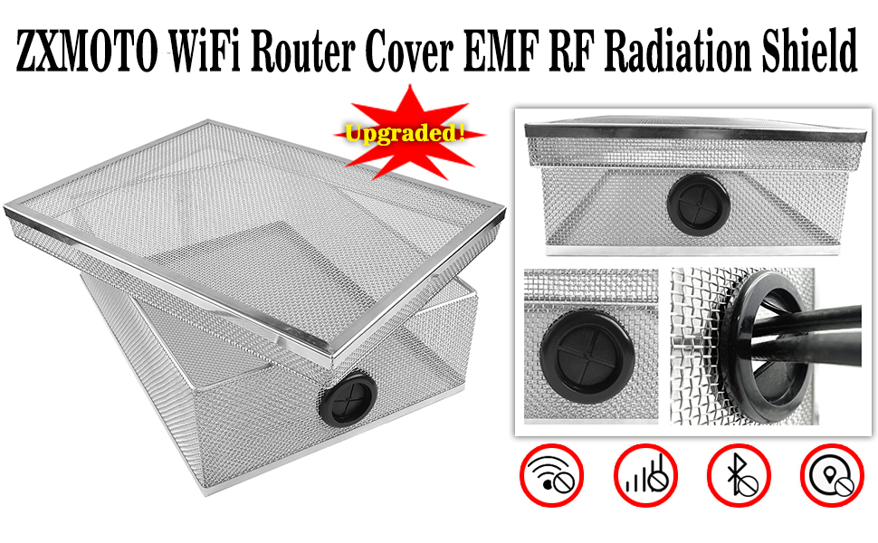 ZXMOTO WiFi Router Guard Cover EMF RF Radiation Shield Blocks Up to 95