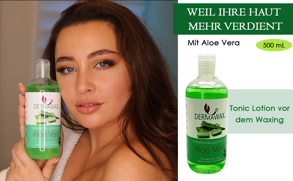 Dermawax Toning PreTreatment Lotion Skin Cleanser Before Waxing with