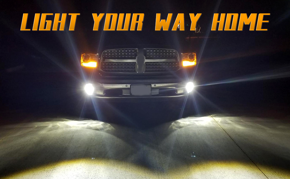 BICYACO Led Fog Light Clear Bumper Passing Lamps Compatible