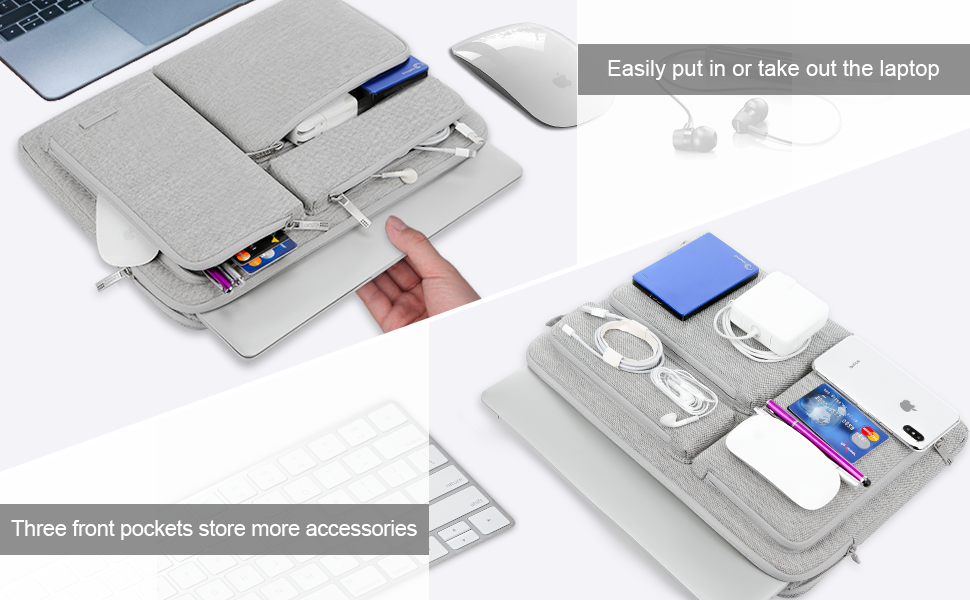 Lacdo 360° Protective Laptop Sleeve Case for 13 inch New MacBook Air M3 A3113 M2 A2681 M1 A2337