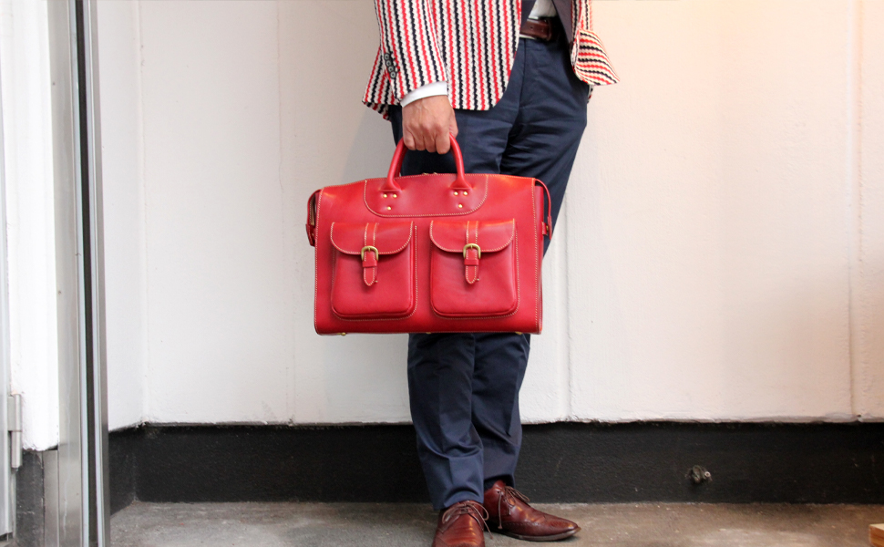 Amazon.co.jp: [ポルコロッソ] ダブルフロントブリーフケースA4E