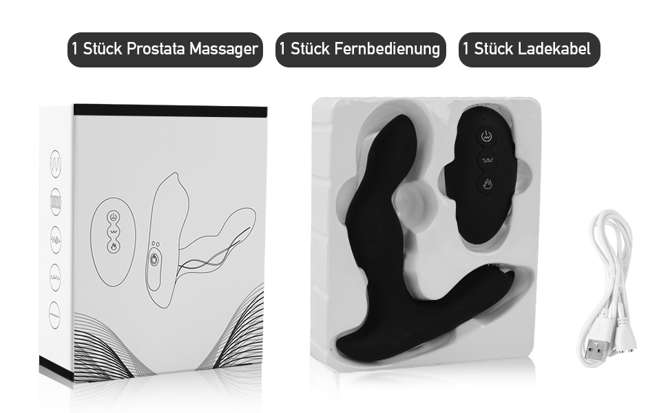 Vibrador anal de próstata, con mando a distancia, 10 modos de ...