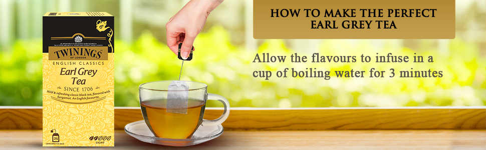 Buy Twinings Earl Grey Tea,25 Teabags,Premium Black Tea,English Classic Range,Light Strength,Mild&Refreshing Flavour, 50 Grams Online at Best Prices in India - JioMart.