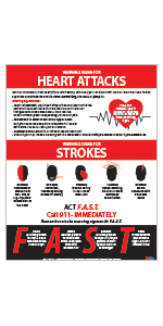 stroke poster, heart attack poster