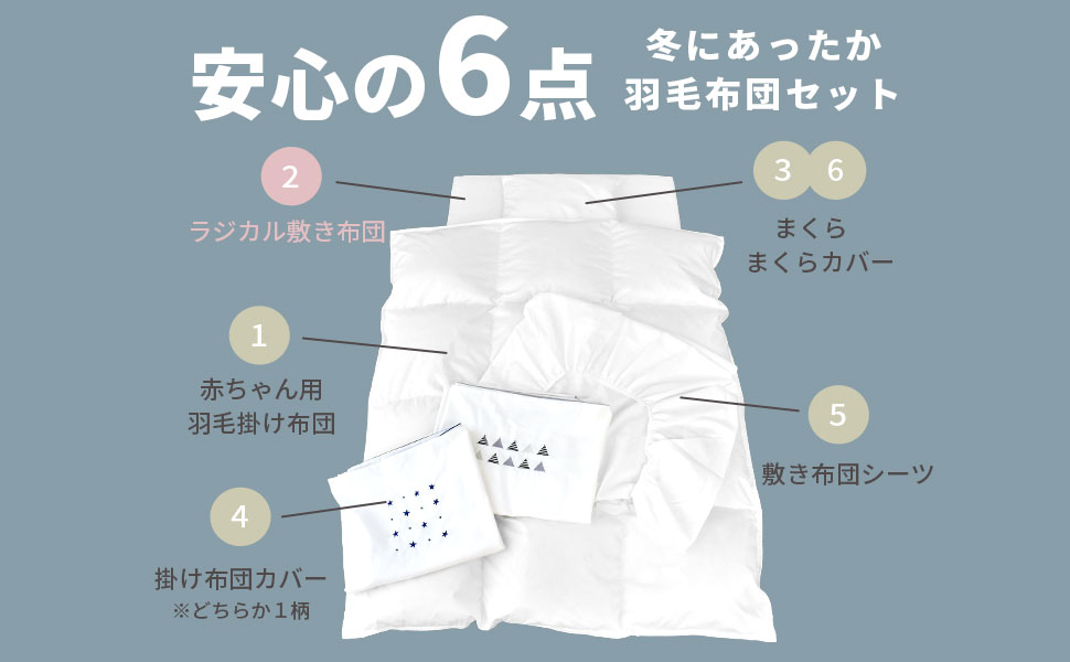 Amazon.co.jp: 【冬にあったか羽毛布団セット】西川 ベビー布団