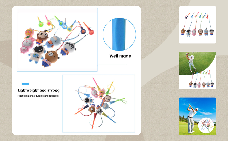 ゴルフ　ティーホルダー　チャーム付き　グラデーション　ゴルフティー　ゴルフウェア 楽天市場】可愛い ティーホルダー 人形おしゃれ おもしろい