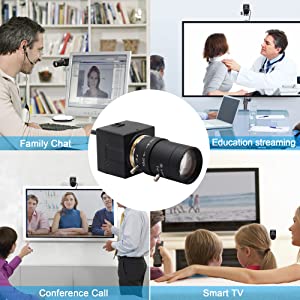 Varifocal lens usb camera 8MP usb webcam mini camera