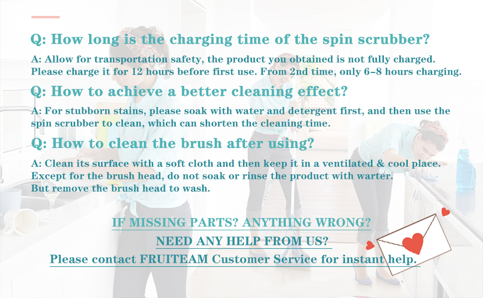 FRUITEAM POWER Surface Cleaning SPIN SCRUBBER