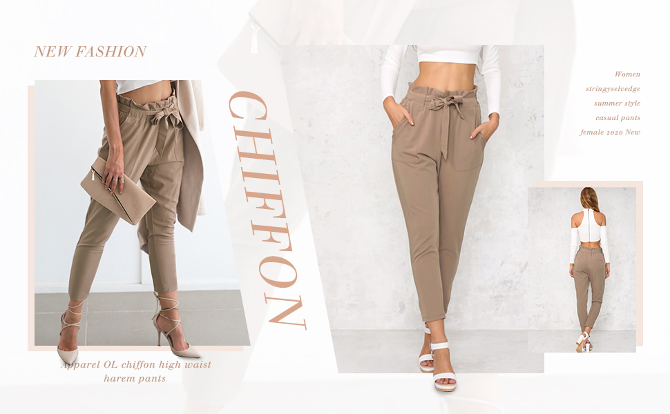 high waisted khakis women's