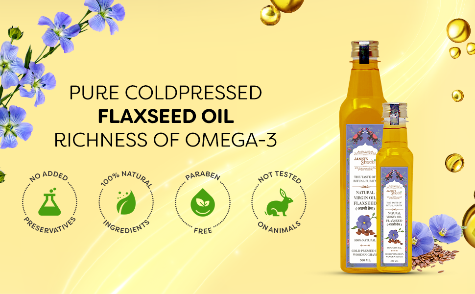 SHUCHI WOOD PRESSED FLAXSEED OIL 1 LTR I CERTIFIED ORGANIC COLD