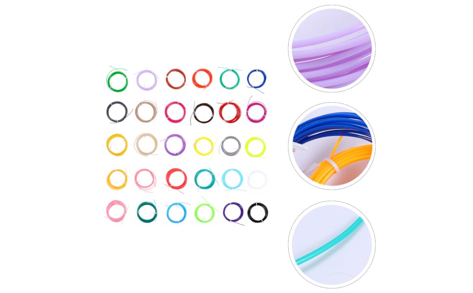 30pcs High-Speed Filament Printing Pen Filament Refills Matte for Pen Printer 13 6