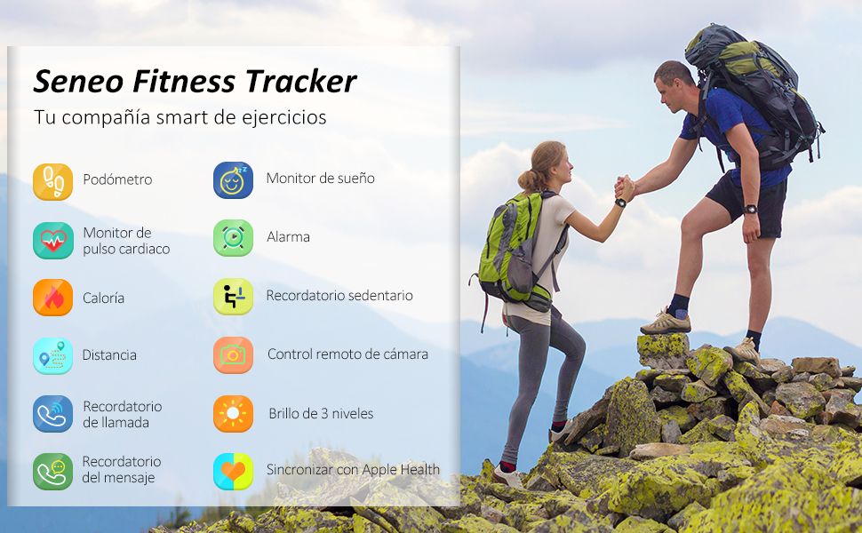 Seneo Reloj Inteligente Hombre, Reloj de Seguimiento de Actividad ...