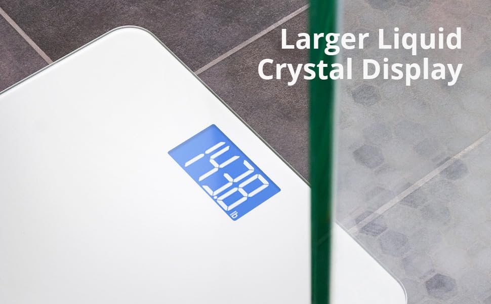 Greater Goods High Capacity Digital Bathroom Body Scale for Weight (Silver Weight Scale)