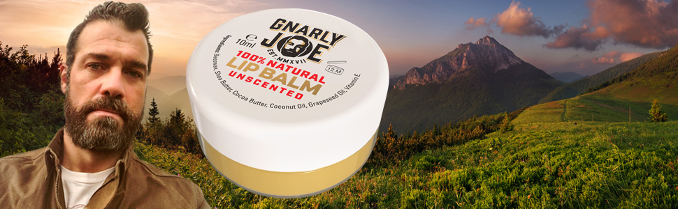 Gnarly Joe Unscented Lip Balm with Natural Ingredients and Beeswax for weather protection for lips