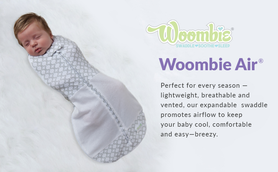 Woombie Grow with Me Baby Swaddle, Convertible Swaddle Fits