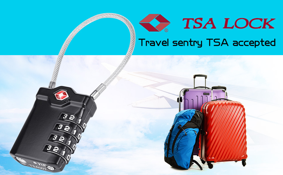 TSA Approved Luggage Locks, Arssilee TSA Accepted Travel Lock with