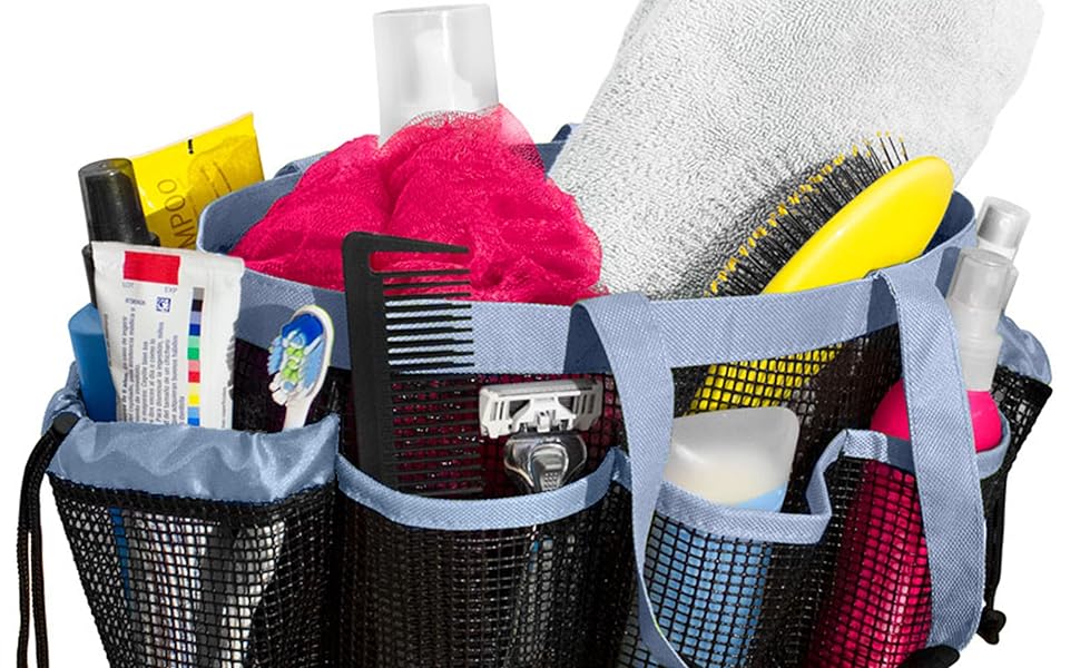 Simply Things Heavy Duty Mesh Shower Bag Caddy and Tote