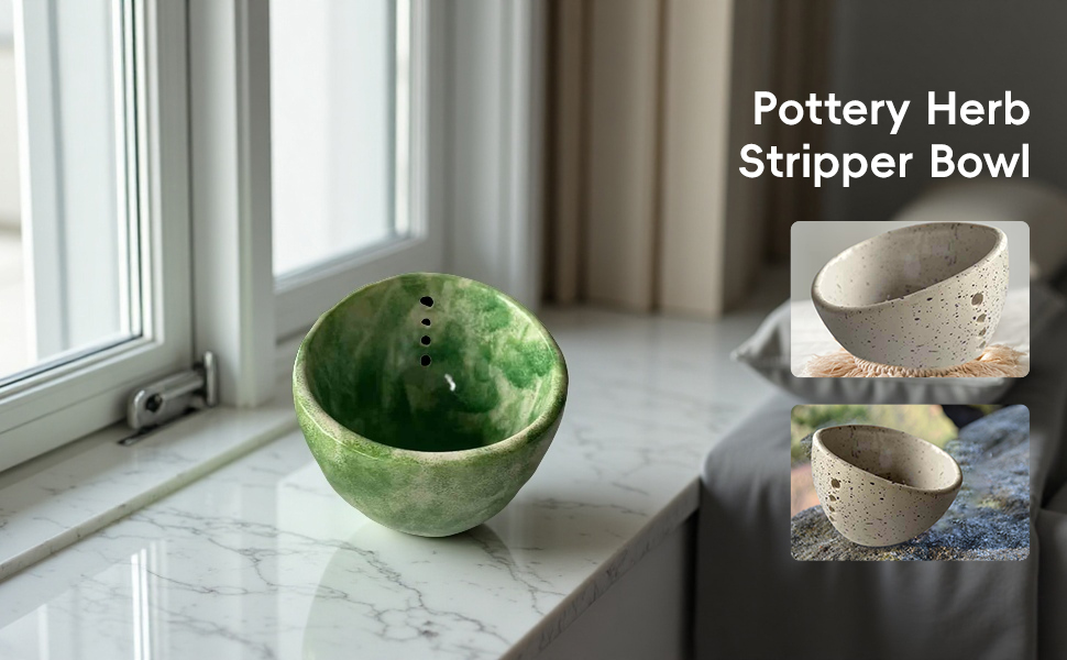 Kitchen gadgets stripper herbs cooking accessories garden fresh pottery bowl supplies vegetable cool