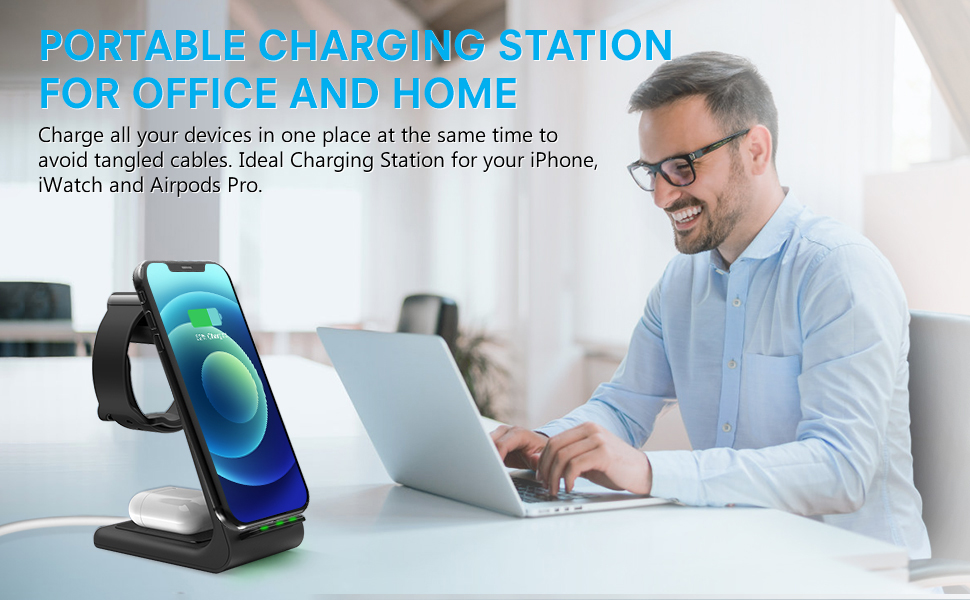 3 in 1 wireless charging station
