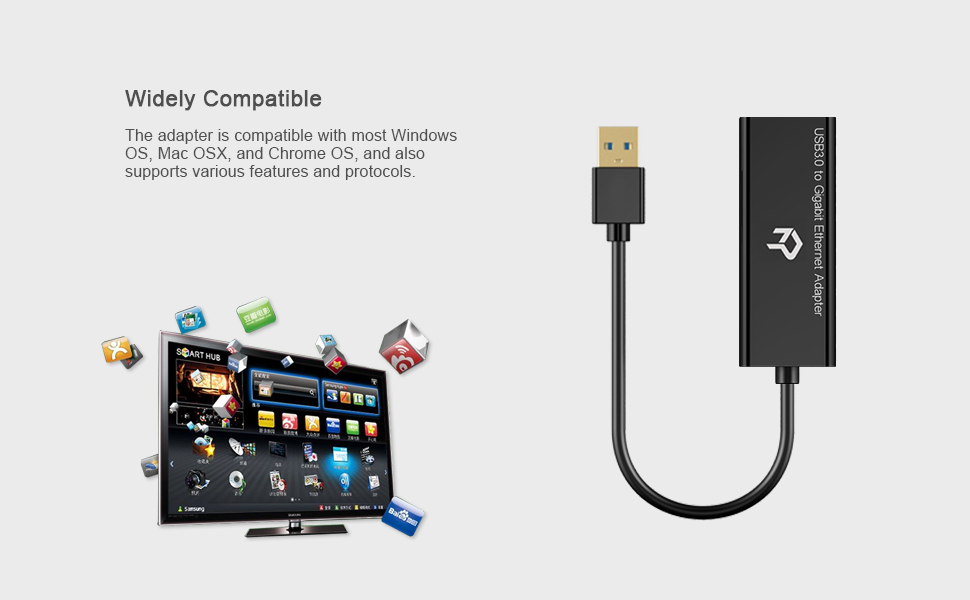 Rankie USB Network Adapter, USB 3.0 to RJ45 Gigabit