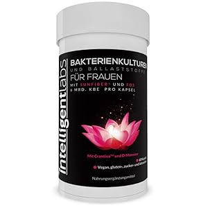 Frauen leben Kulturen, Cranberry, D-Mannose, Uti, Harngesundheit, Probiotika und Präbiotika