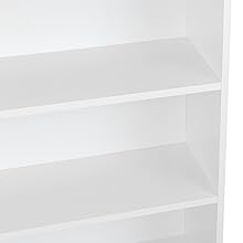 WOLTU Libreria Moderna Cemento 5 Ripiani Soggiorno Ufficio Autoportante Bianco 15 .