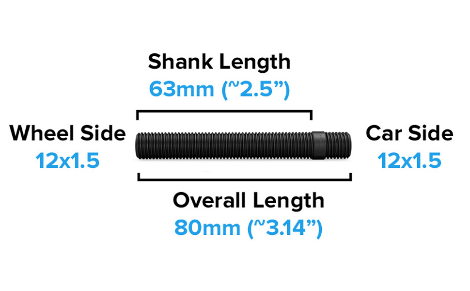 20pcs 12x1.5 Wheel Stud Conversion Kit, Includes 20pcs