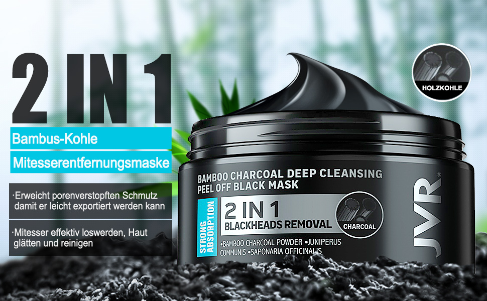 2-in-1 Bamboo Charcoal Blackhead Remover Mask