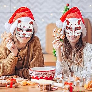 Witte kattenmasker, ongeverfd automasker