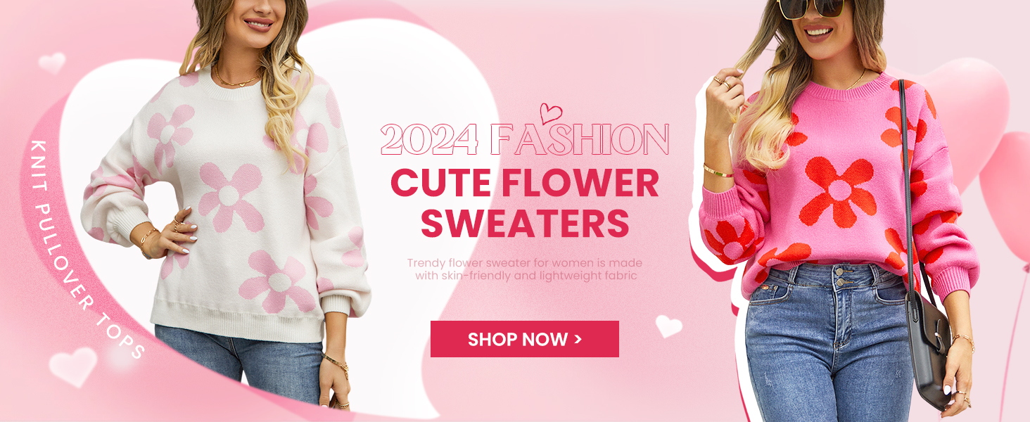 ★23-24FW新作★YOUHEE★FLOWER CROP DOWN JUMPER Yimoon Women's Cropped Floral Sweater 2024 Fall Winter Cute