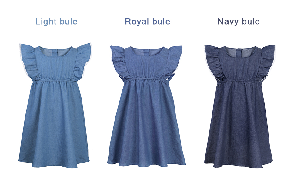 girls short sleeve denim dress