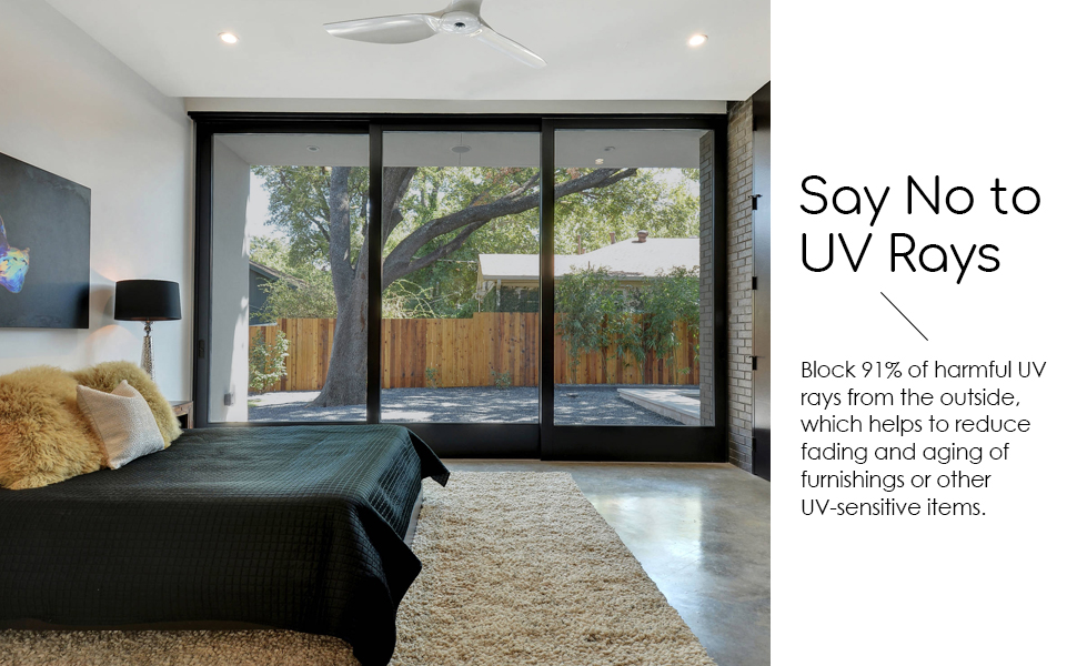 Lifetree One Way Mirror Window Film Silver Privacy Glass Film Heat